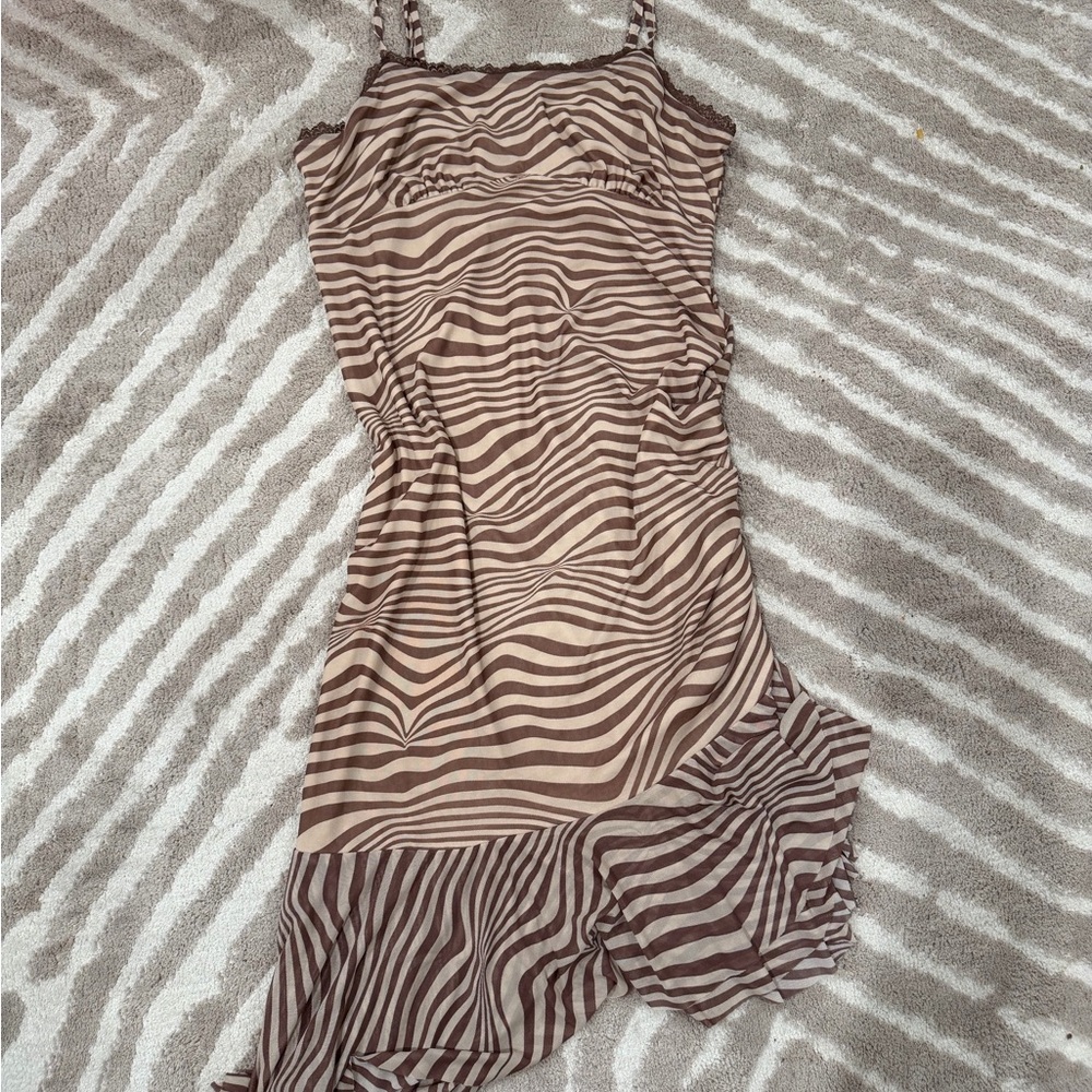 Wild Fable Asymmetrical Zebra Print Dress